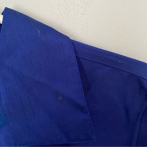 Charter Club Women’s Button Front Navy Blue Holiday Inn Shirt - Picture 3 of 4